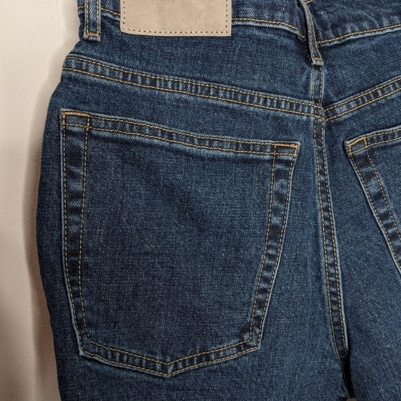 EVERLANE The Way High Cotton Denim Cut-off Shorts NEW Size 23 - Picture 6 of 10